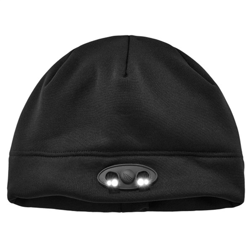 Ergodyne 16803 6804 Black Skull Cap Beanie Hat With Led Lights