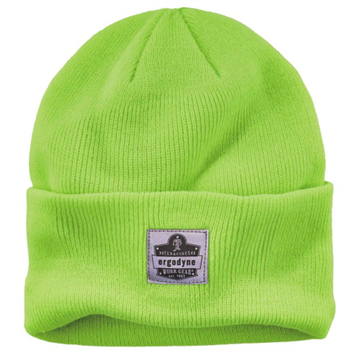 Ergodyne 16806 6806 Lime 6806 Cuffed Rib Knit Beanie Hat