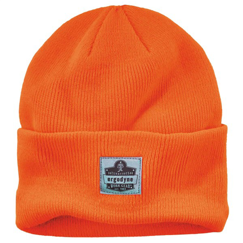 Ergodyne 16807 6806 Orange 6806 Cuffed Rib Knit Beanie Hat