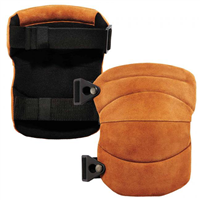 Ergodyne 18232 230Ltr Brown Leather Knee Pads - Wide Soft Cap