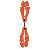 Ergodyne 19418 3420 Orange Swivel Glove Clip Holder - Dual Clips