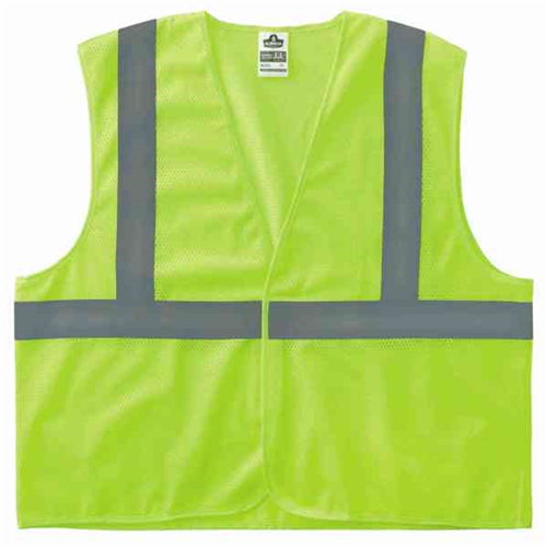 Ergodyne 20973 8205Hl S/M Lime Type R Class 2 Super Mesh Vest