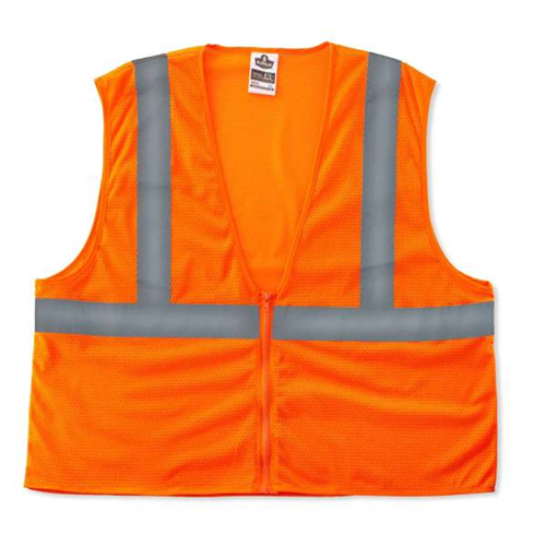 Ergodyne 20987 8205Z 2Xl/3Xl Orange Type R Class 2 Super Mesh Vest