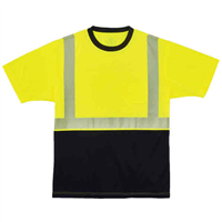 Ergodyne 22534 8280Bk L Lime Type R Class 2 Black T-Shirt