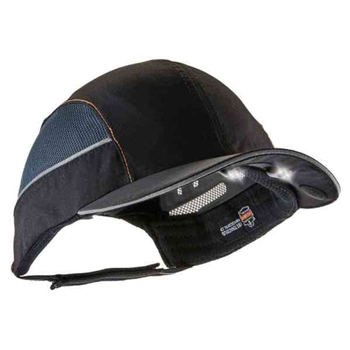 Ergodyne 23374 8960 Long Brim Black Bump Cap W/ Led Lighting Tech