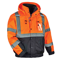 Ergodyne 25584 8381 L Orange Type R Class 3 3-In-1 Bomber Jacket