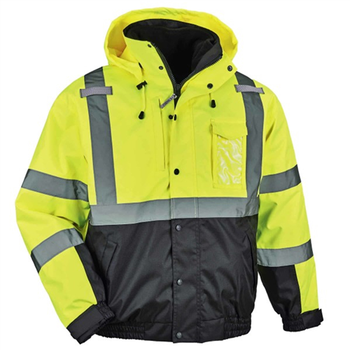 Ergodyne 25593 8381 M Lime Type R Class 3 3-In-1 Bomber Jacket