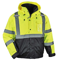 Ergodyne 25594 8381 L Lime Type R Class 3 3-In-1 Bomber Jacket