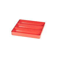 3 Compartment Organizer Tray, Red