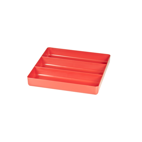 3 Compartment Organizer Tray, Red