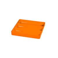 10.5 x 10.5" 3 compartment Organizer Tray - Orange