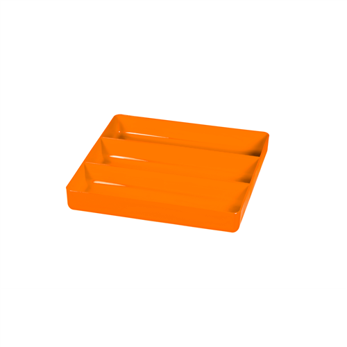 10.5 x 10.5" 3 compartment Organizer Tray - Orange