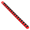 18 Socket Organizer with 18 Dura-Pro HD Clips - Red - 3/8"