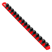 18 Socket Organizer with 17 Dura-Pro HD Clips - Red - 1/2"