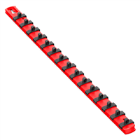 18 Socket Organizer with 22 Dura-Pro HD Clips - Red - 1/4"