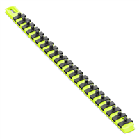 18 Socket Organizer with 22 Twist Lock Clips - HI-VIZ - 1/4