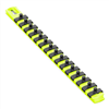 13 Socket Organizer with 15 Twist Lock Clips - HI-VIZ - 1/4