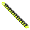 13 Socket Organizer with 14 Twist Lock Clips - HI-VIZ - 3/8