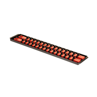 Socket Boss, 2 Rail Socket Tray, Red - 3/8 in. Drive