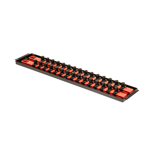 Socket Boss, 2 Rail Socket Tray, Red - 1/2 in. Drive