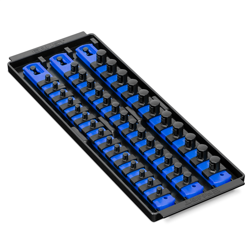 3 Rail Twist Lock Socket Boss 13", Blue - 1/4", 3/8" & 1/2"