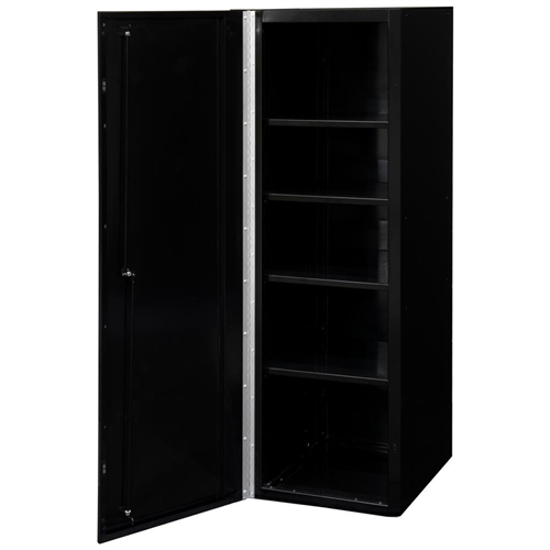 DX Series 19 in. x 21 in. Deep Side Locker w/ 4-Shelves, Black w/ Red Handle