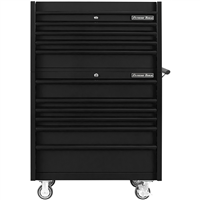 DX Series 41"W x 25"D 4 Drawer Top Chest & 6 Drawer  Roller Cabinet Combo - Matte Black, Black Trim