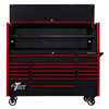 Extreme Tools Dx7218Hrkr Dx 72 Hutch & 17 Draw Roller Cabinet Combo Black