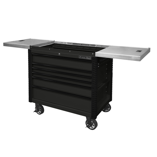 41 in. 6-Drawer Slide Top Tool Cart, Matte Black