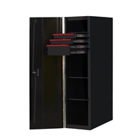 Extreme Tools Gw192503Slbkr 19In 3-Drawer, 2-Shelf Side Locker, Black-Red Hndl