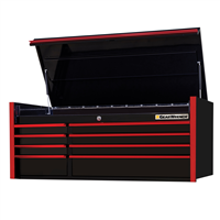 Extreme Tools Gw552508Chbkr 55In 8-Drawer Top Chest, Black-Red Handles