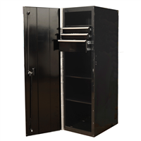 Extreme Tools 19" 3-Drawer and 2-Shelf Side Locker, Black