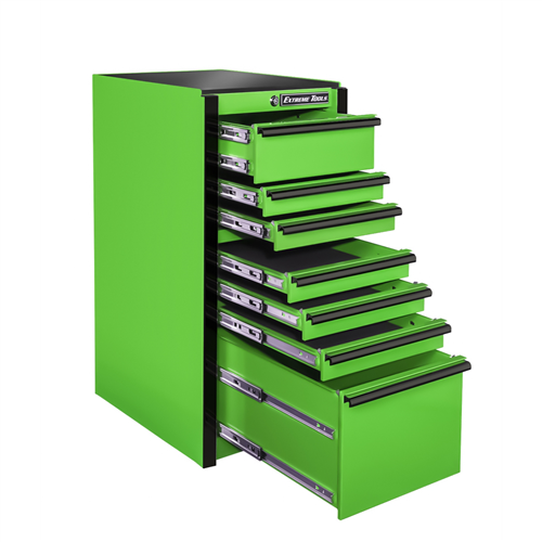 Extreme Tools 7-Drawer Box Green with Black Trim