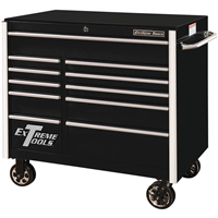 Extreme Tools 41" 11-Drawer Roller Cabinet, Black