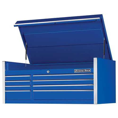 Extreme Tools 55" 8-Drawer Top Chest, Blue - Tool Drawers