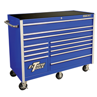Extreme Tools 55" 12-Drawer Roller Cabinet, Blue