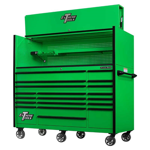 Extreme Tools Rx7220Hrgk Rx 72 Hutch & 19 Draw Roller Cabinet Combo Green