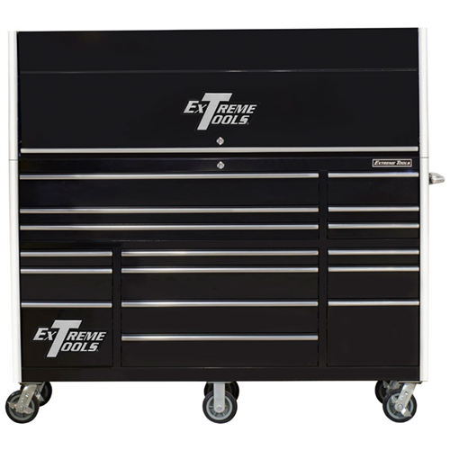 Extreme Tools Rx7220Hrkc Rx 72 Hutch & 19 Draw Roller Cabinet Combo Black