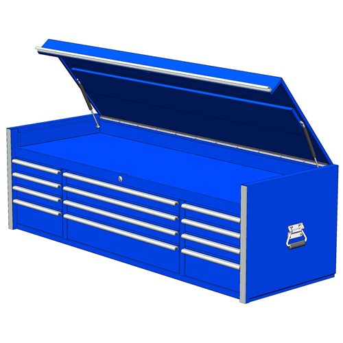 Extreme Tools 72" 12-Drawer Top Chest, Blue - Tool Drawers