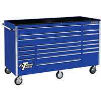 72" 19-Drawer Roller Cabinet, Blue - Tool Storage