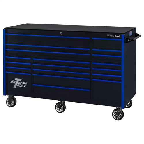 Extreme Tools Rx722519Rcblbk-X Rx Series 72" 19 Drawer 25" Dp Roller Cabinet Blck