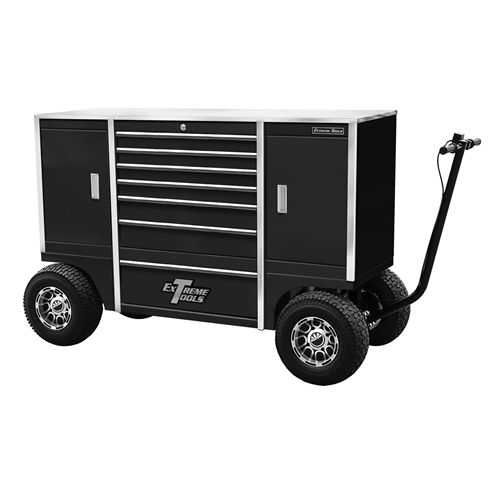 70" 7-Drawer/2 Compartment Pit Box, Black - Tool Storage