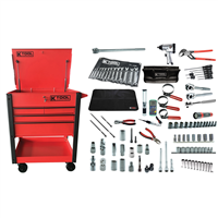 Ktool Displays & Kits Ezgautokit-Red Automotive Bundle Kit Red Cart