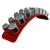EZ Red FLEXIBLE MAGNETIC DOUBLE SOCKET RAIL-RED