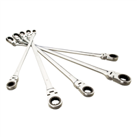 E-Z Red NR5M 5-Piece XXL Flexible, Metric Nonreversible Ratcheting Wrench Set