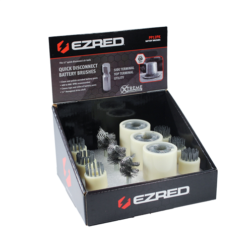 E-Z Red Pp12pk Ez Red Quick Disconnect Battery Brush Kit