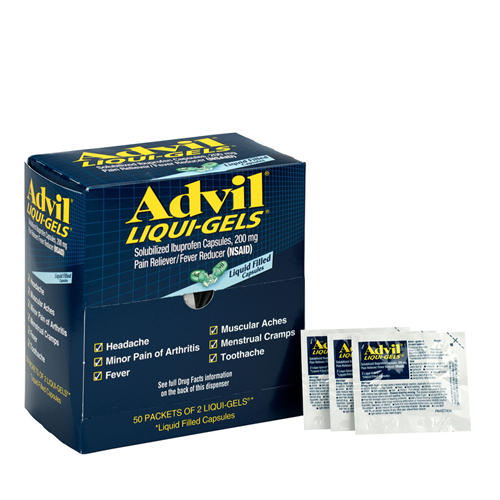 First Aid Only 16902 Advil Liquigels 50X2/Box