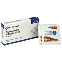 First Aid Only 12-015-003 Pvp Iodine Wipes 10/Box