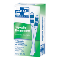 First Aid Only 21-770-001 Disposable Thermometers 10/Box