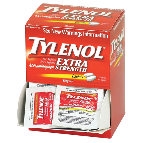 First Aid Only 40900 Tylenol Extra Strength 50X2/Box